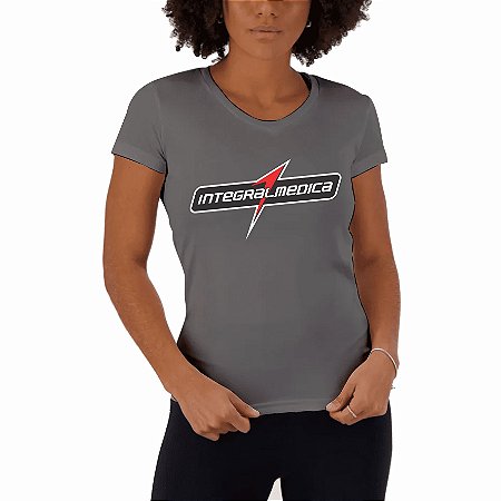 Camiseta Baby Look Serious Sports Cinza - Integralmedica