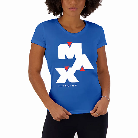 Camiseta Baby Look Azul Céu - Max Titanium