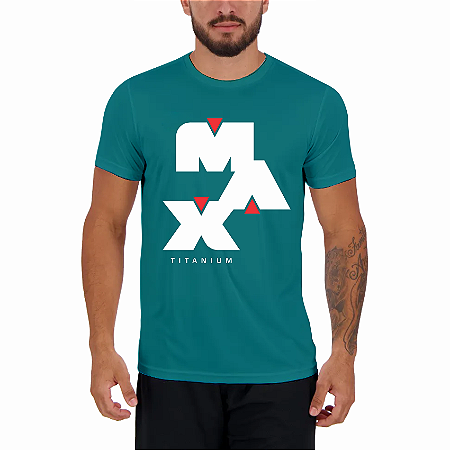 Camiseta Masculina Force Azul Piscina - Max Titanium