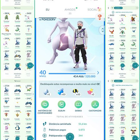 Conta Pokémon Go Nível 40 Mystic