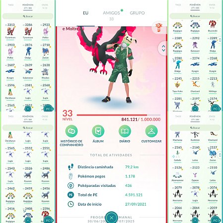 Conta Pokémon Go Nível 33 Valor