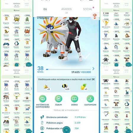 Conta Pokémon Go Nível 38 Mystic