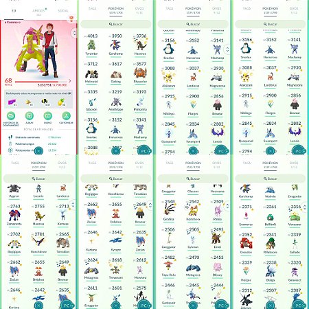 Conta Pokémon Go Nível 68 Valor