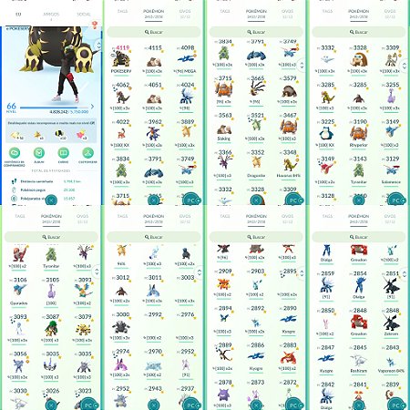 Conta Pokémon Go Nível 66 Mystic