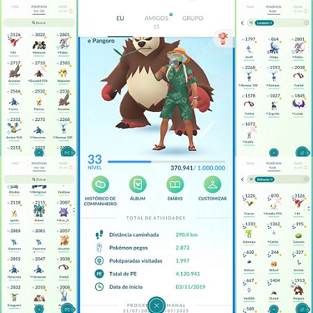 Conta Pokémon Go Nível 33 Mystic