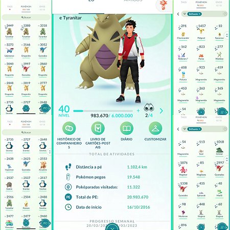Conta Pokémon Go Nível 40 Sem Time