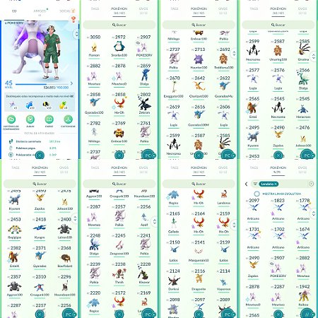 Conta Pokémon Go Nível 45 Mystic