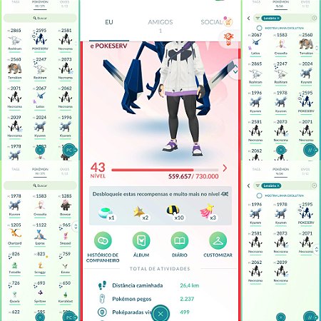 Conta Pokémon Go Nível 43 Valor