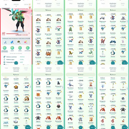 Conta Pokémon Go Nível 60 Valor