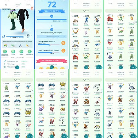 Conta Pokémon Go Nível 71 Mystic