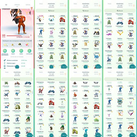 Conta Pokémon Go Nível 66 Valor