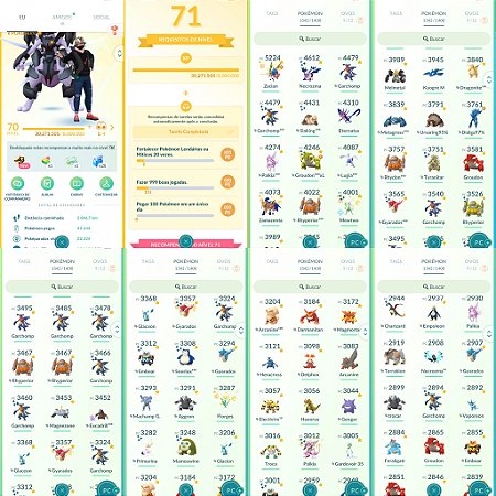 Conta Pokémon Go Nível 70 Instinct 38 Milhões de Poeira