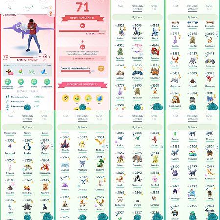 Conta Pokémon Go Nível 70 Valor