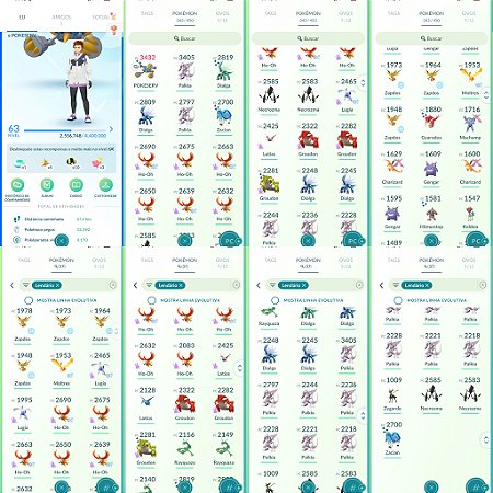 Conta Pokémon Go Nível 63 Mystic