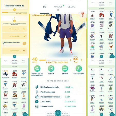 Conta Pokémon Go Nível 40 Instinct