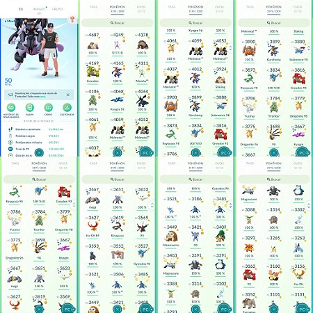 Conta Pokémon Go Nível 50 Mystic