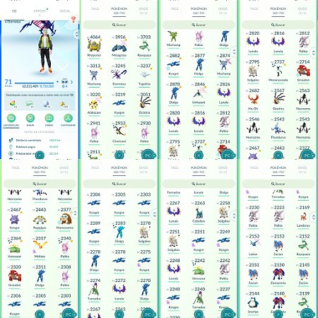 Conta Pokémon Go Nível 71 Mystic