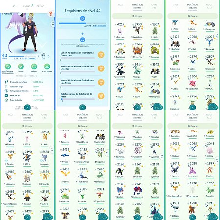 Conta Pokémon Go Nível 43 Mystic