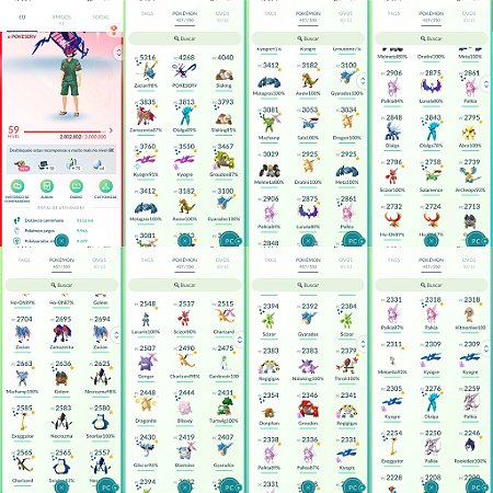 Conta Pokémon Go Nível 59 Valor