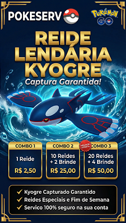 Reide Lendária: Captura do Kyogre | Pokeserv