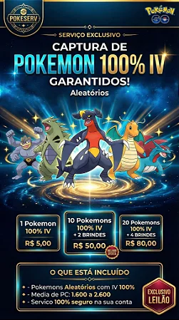 Serviço de Captura de Pokémon 100% IV | Pokeserv