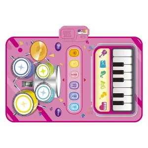 TAPETE MUSICAL 2 EM 1 ROSA