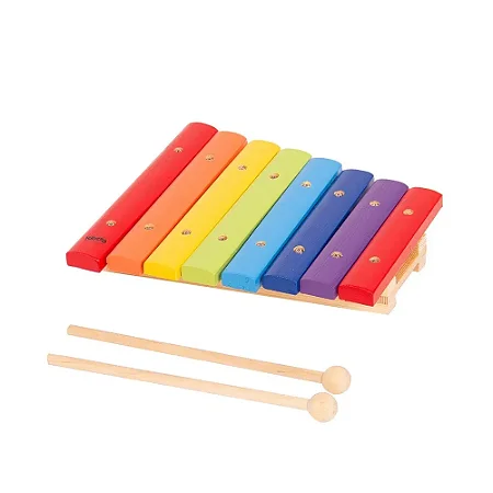 XILOFONE COLORIDO 8 TECLAS EM MADEIRA KIDZZO