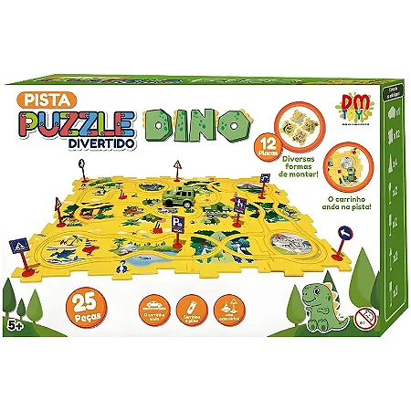 Pista Puzzle Divertido Dino 25 Peças