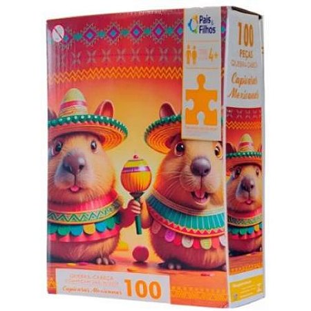 Quebra-Cabeça Capivaras Mexicanas – 100 Peças