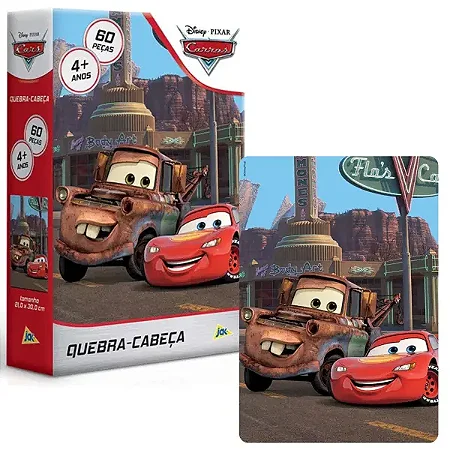 Quebra-cabeça 60 peças - Disney Carros