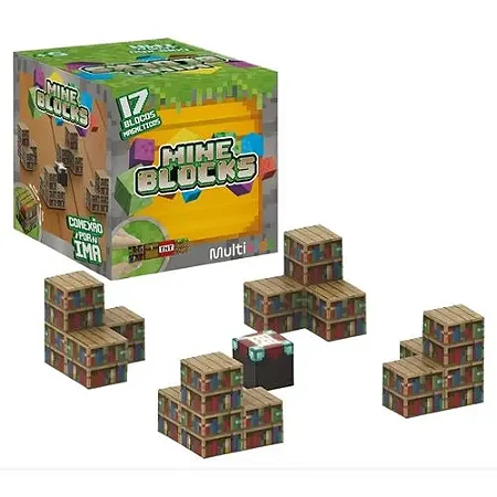 Mine Blocks – Blocos Magnéticos - 17 peças
