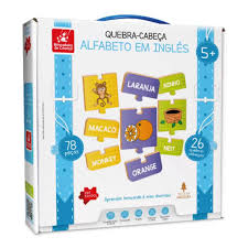 Quebra-Cabeça Alfabeto em Inglês de 78 Peças