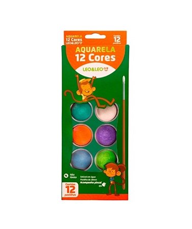 AQUARELA 12 CORES - LEO&LEO