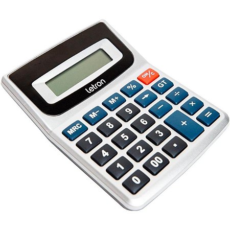 Calculadora de Mesa 8 digitos prata Letron