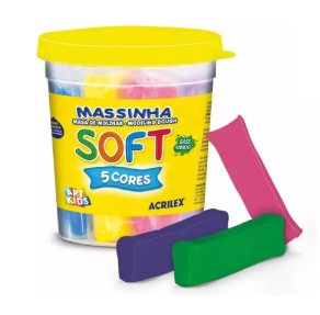 MASSA DE MODELAR SOFT 5 CORES 325g