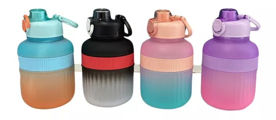 Garrafa Plástica Degradê 1000ml Interponte Cores Sortidas