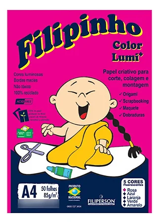 Papel Criativo 85g NEON - 50 Folhas