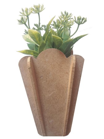 Vaso de madeira planta permanente 18x9x9cm
