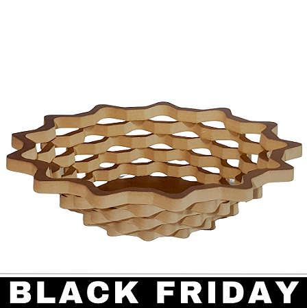Fruteira Oval Para Cozinha - Cesto Organizador Mdf