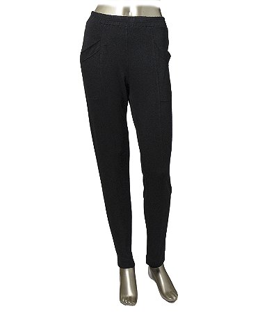 CALÇA LEVE PRETA COM BOLSOS