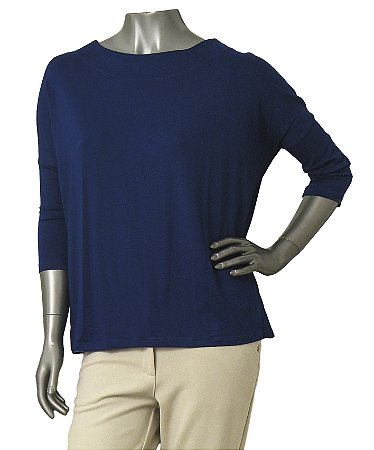 BLUSA AMPLA AZUL NOTURNO