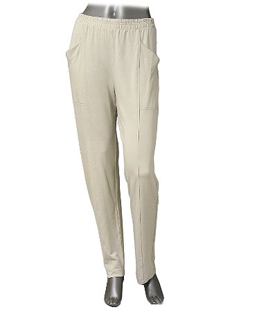 CALÇA LEVE AREIA COM BOLSOS