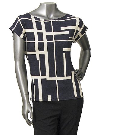 BLUSA SEM MANGAS COM ESTAMPA GRÁFICA