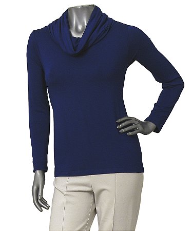 BLUSA COM GOLONA AZUL NOTURNO