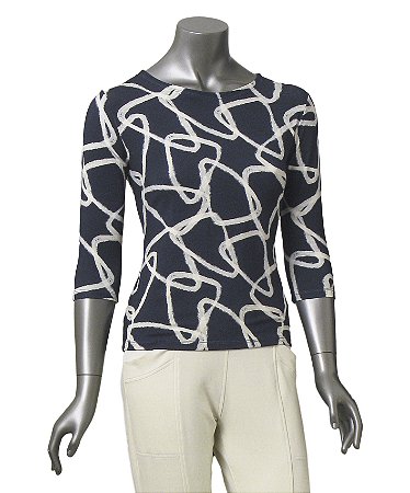 BLUSA MANGAS 3/4 ESTAMPA ELOS