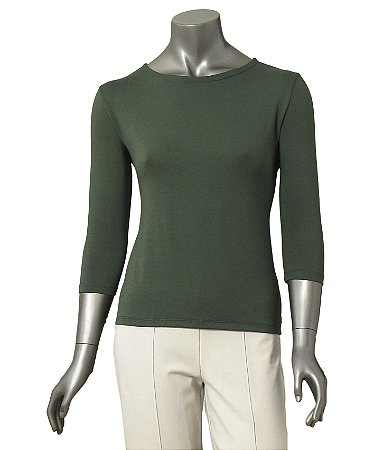 BLUSA BÁSICA GUINÉ VERDE MANGAS 3/4