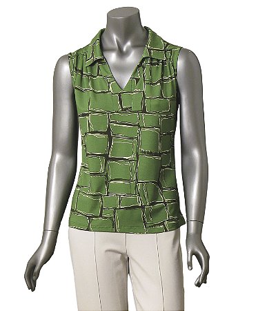 BLUSA POLO RECORTES VERDE