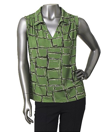 BLUSA POLO RECORTES VERDE