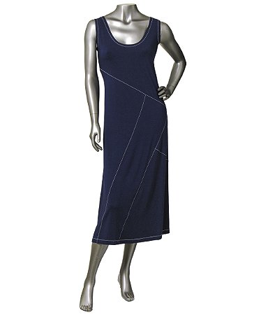 VESTIDO REGATA MARINHO PESPONTADO
