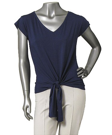 BLUSA COM NÓ E DECOTE EM V
